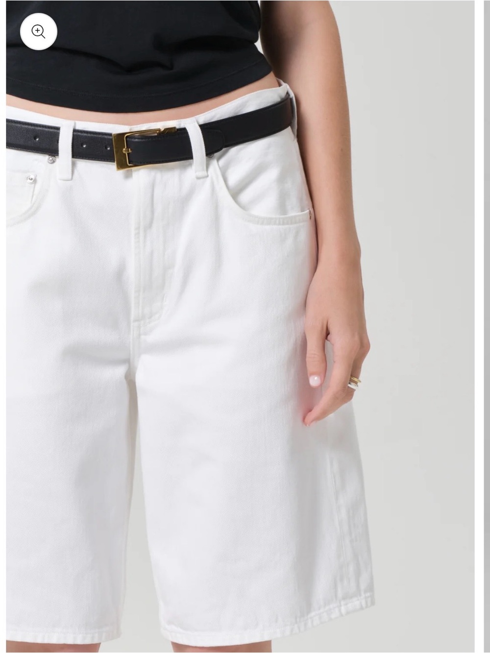 Citizens Of Humanity White High-Rise Bermuda Jeans